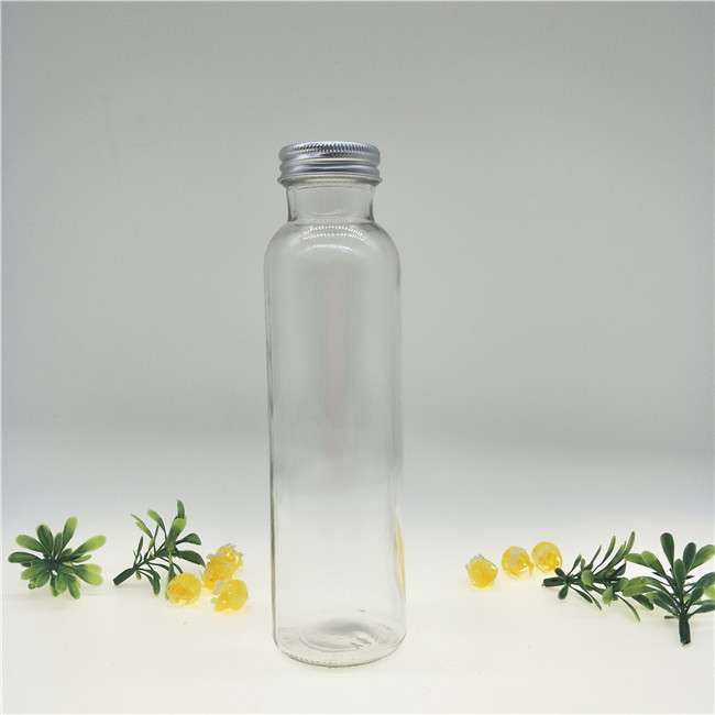 250ml wholesale 16oz protein drink beverage packaging glass bottle with metal lid