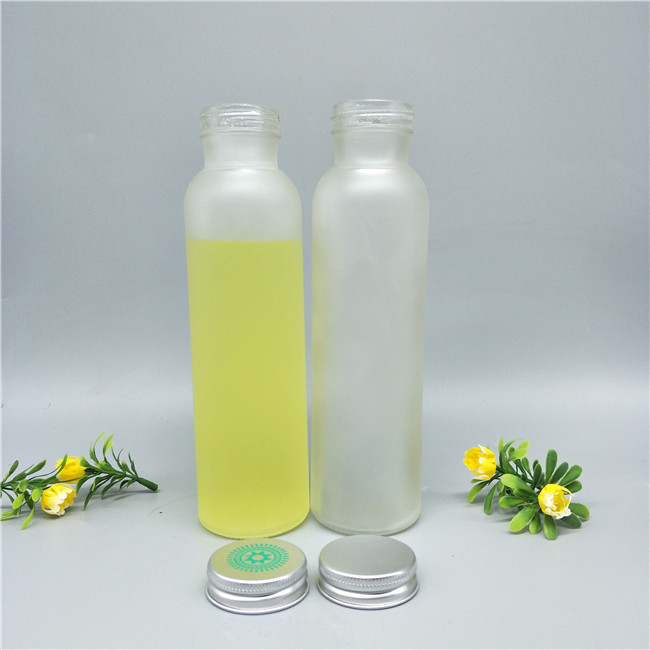 250ml wholesale 16oz protein drink beverage packaging glass bottle with metal lid