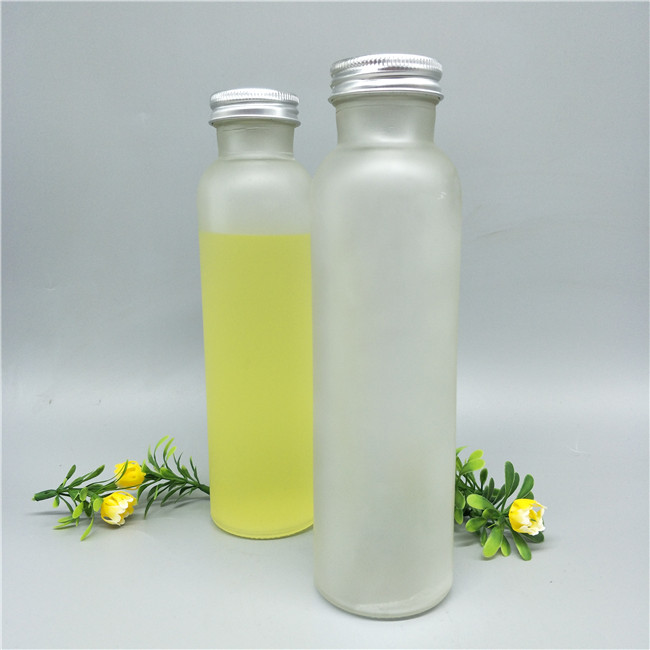 250ml wholesale 16oz protein drink beverage packaging glass bottle with metal lid