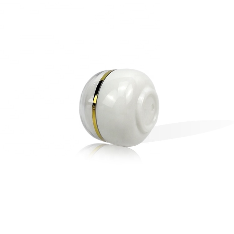 25g 1oz 2oz White porcelain glass cream jar with clear cap