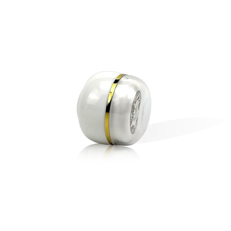 25g 1oz 2oz White porcelain glass cream jar with clear cap