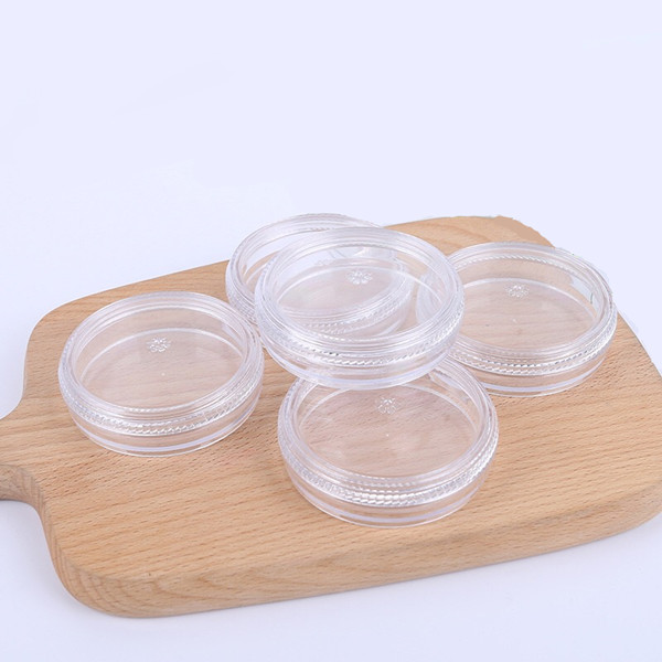 25g 25ml plastic PS round flat facial cream jar, highlighting powder jar, cosmetic cream jar