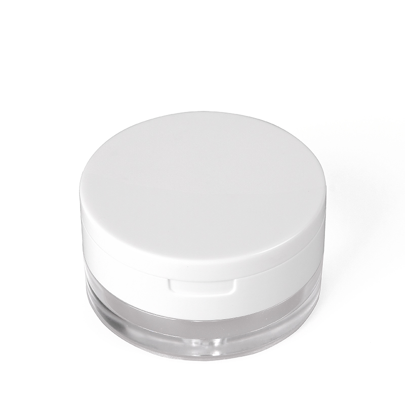 25g empty clear loose powder case with sifter for face setting powder cosmetic container loose powder container with mirror