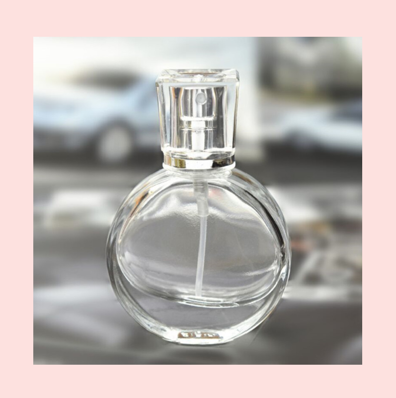 25ml 30ml 50ml Small Delicate Flat Round Transparent Factory Produced Glass Perfume Bottle