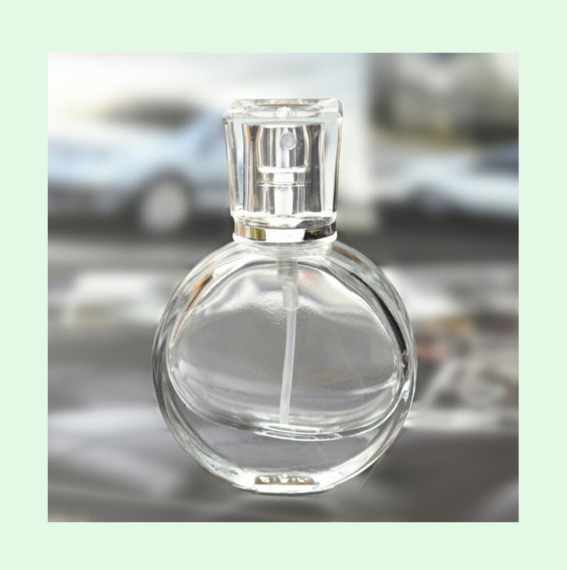 25ml 30ml 50ml Small Delicate Flat Round Transparent Factory Produced Glass Perfume Bottle