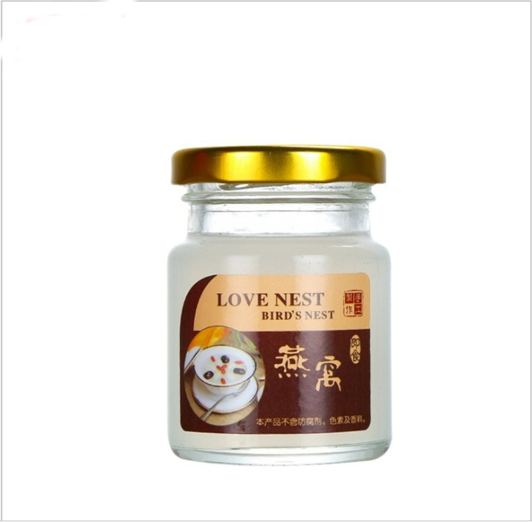 25ml 50ml 75ml 100ml round glass honey sauce bottle glass jar for bird nest