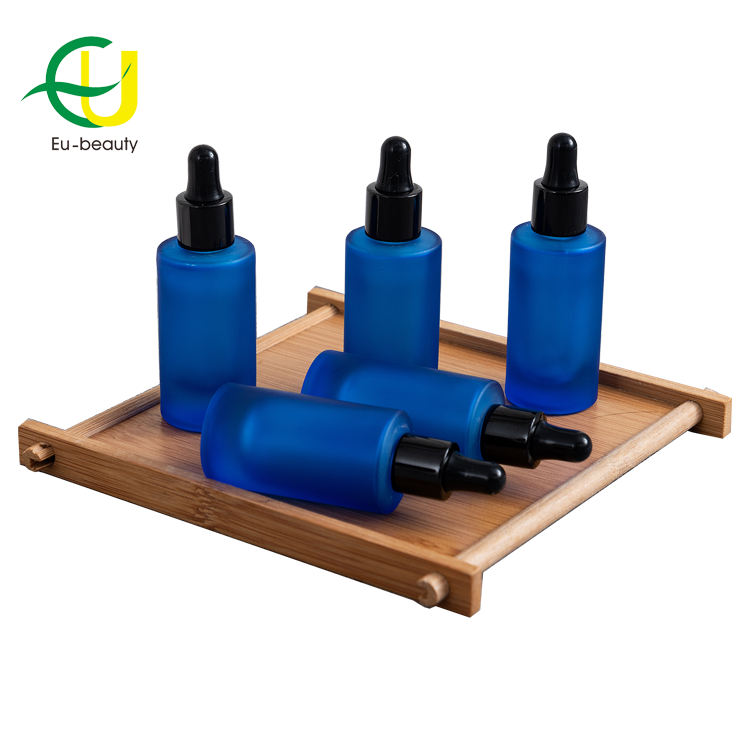 25ml 50ml amber double gourd glass bottle with dropper and tip