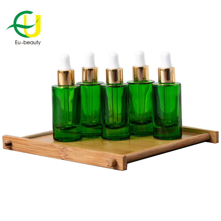 25ml 50ml amber double gourd glass bottle with dropper and tip