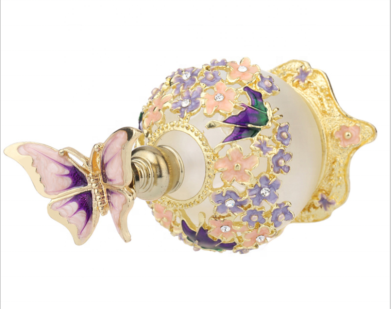 25ml Fancy Empty Perfume Bottle Rhinestones Bejewelled Refillable Glass Bottle Containers