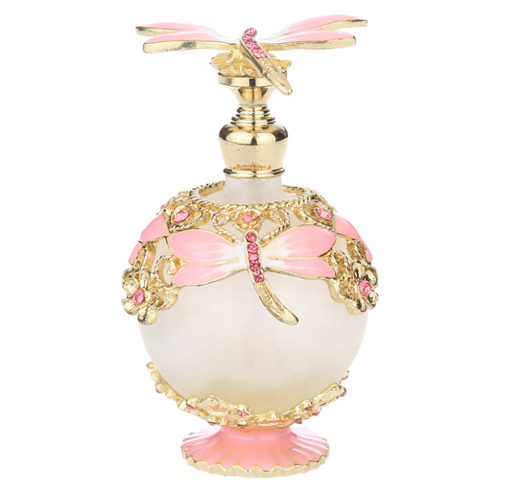 25ml Fancy Empty Perfume Bottle Rhinestones Bejewelled Refillable Glass Bottle Containers