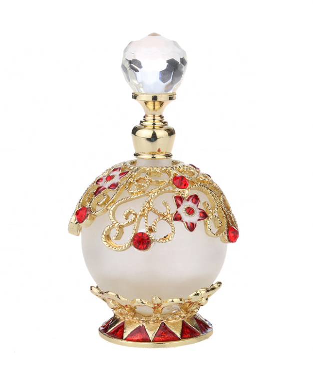 25ml Fancy Empty Perfume Bottle Rhinestones Bejewelled Refillable Glass Bottle Containers