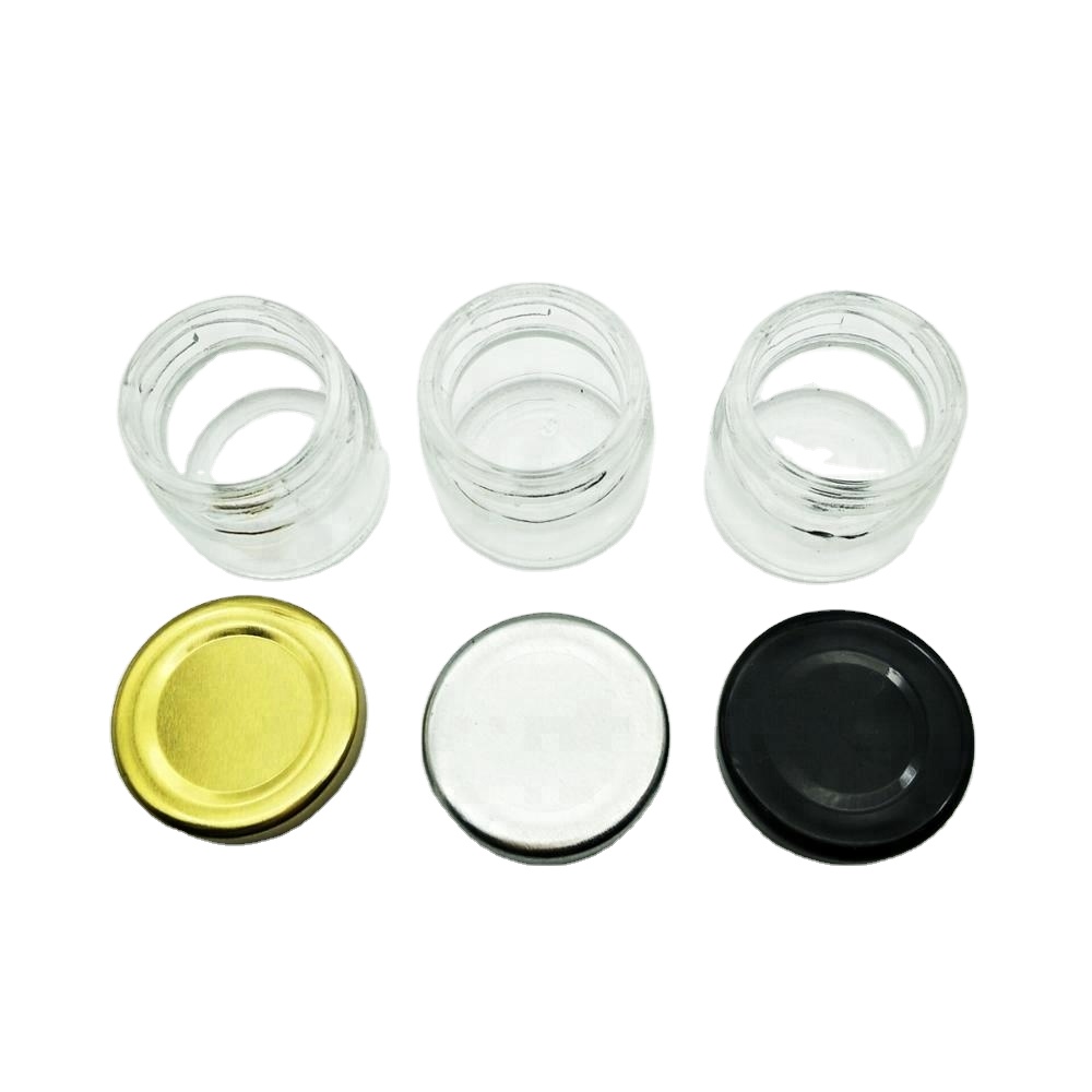 25ml Mini Clear Round Glass Jar for Honey or Coconut Oil with Screw Cap