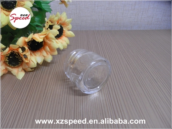 25ml Mini Clear Round Glass Jar for Honey or Coconut Oil with Screw Cap