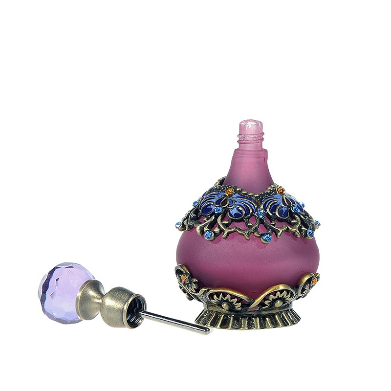 25ml Purple vintage retro style refillable perfume bottle