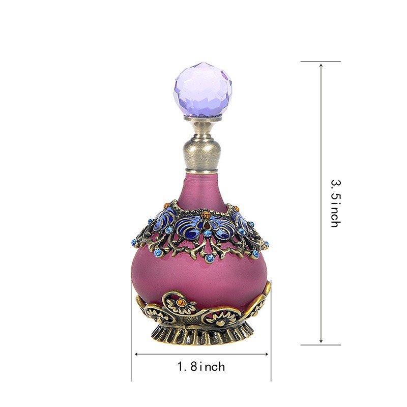 25ml Purple vintage retro style refillable perfume bottle