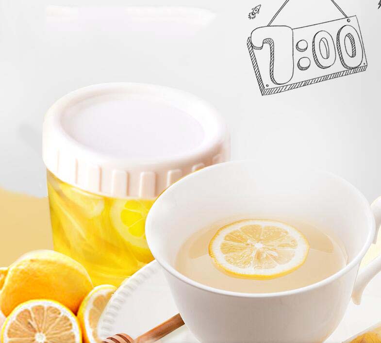 260ml (8.8OZ) Kitchen Spice Canister Transparent Glass Food Containers With Plastic Lid Screw Top Serving For Candy Grains Tea