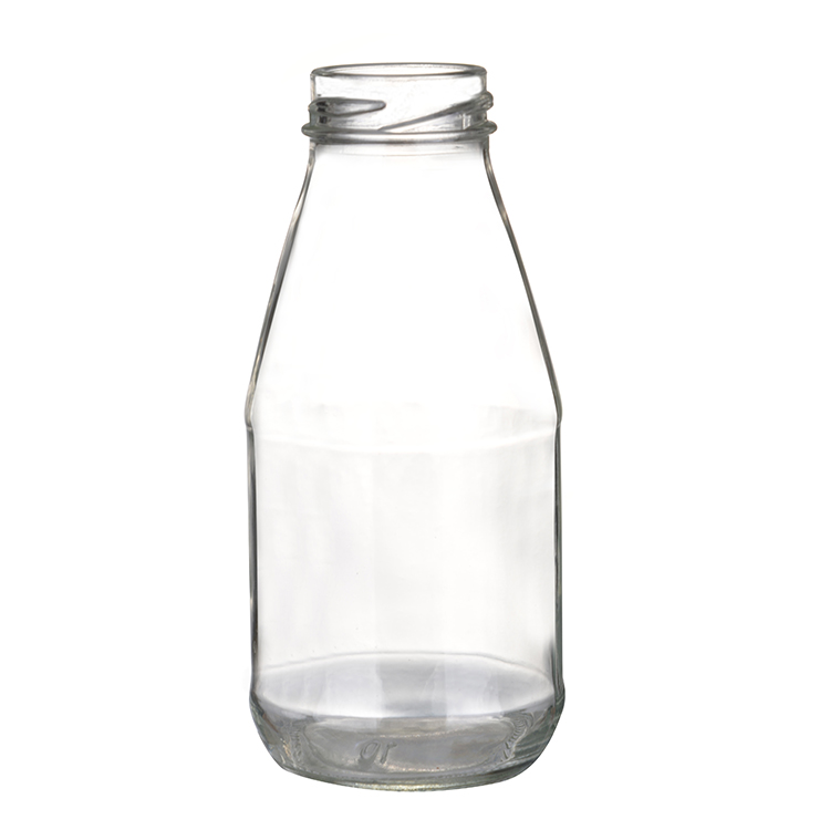 265MI juice bottle custom logo wholesale glass bottles with tin lids