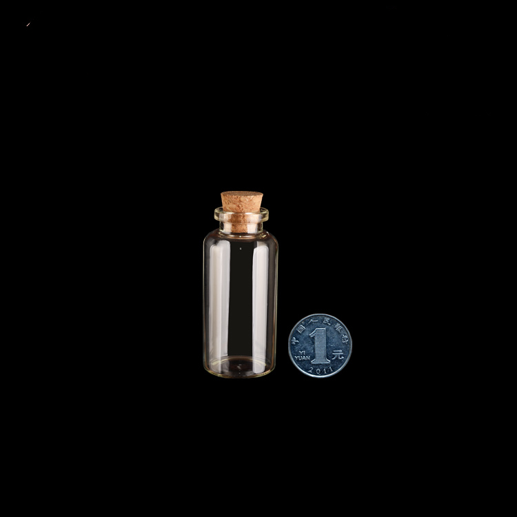 27*60*12.5mm 20ml Clear Decorative Bottles With Cork Small Transparent Mini Sample Empty Glass Bottles