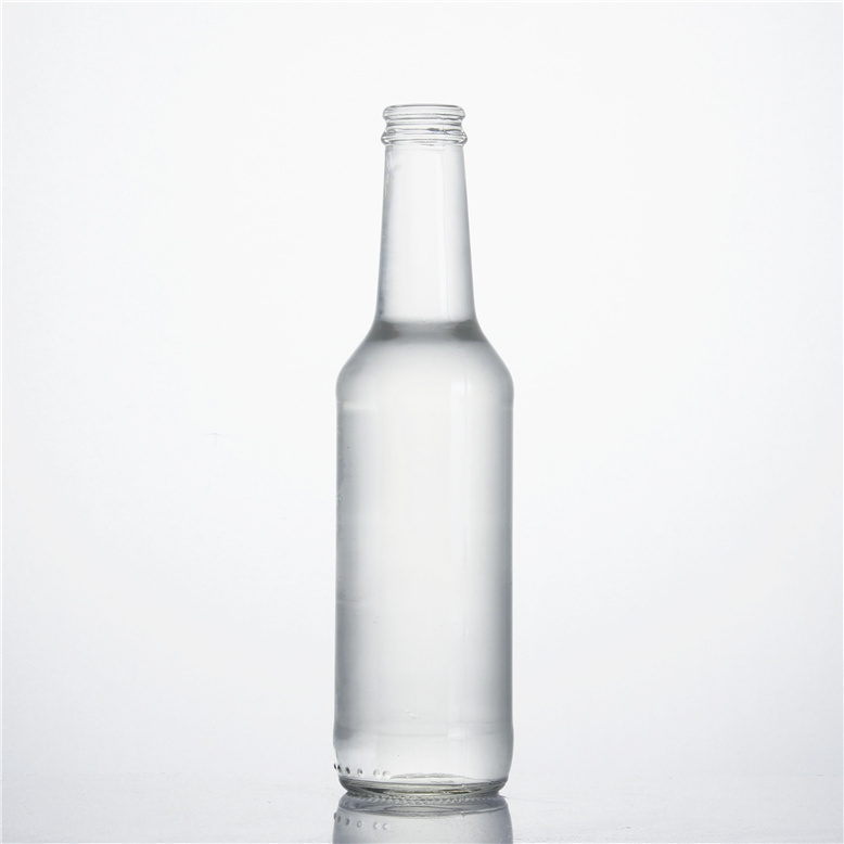 275ml 9oz transparent empty sparkling soda drinking bottle juice beverage water glass bottles with pull ring caps