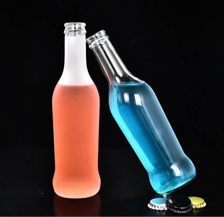 275ml Soda Water Cocktail Beverage Frosted Glass Bottle with Crown Top