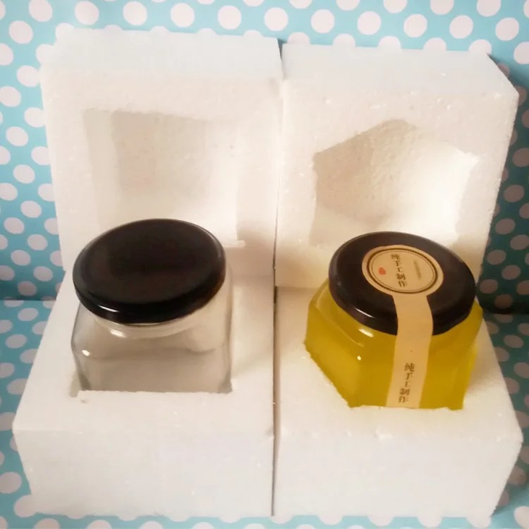 280ml 380ml 500ml 720ml China Supplier Commercial Mini Square Glass Jar with metal caps