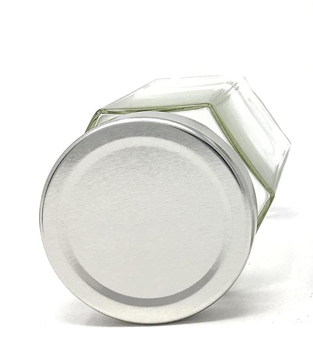 280ml 9oz hexagon honey glass jars with gold lids