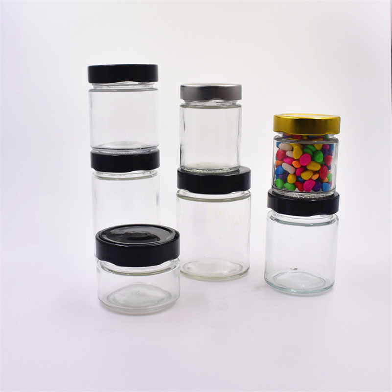 280ml wholesale round beans seasoning kitchen storage container glass jar