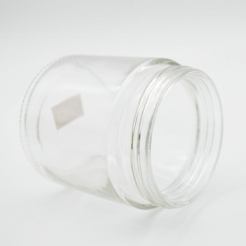 285ml clear glass jar for jam and pickle beans Flour and Sugar with black childproof lid