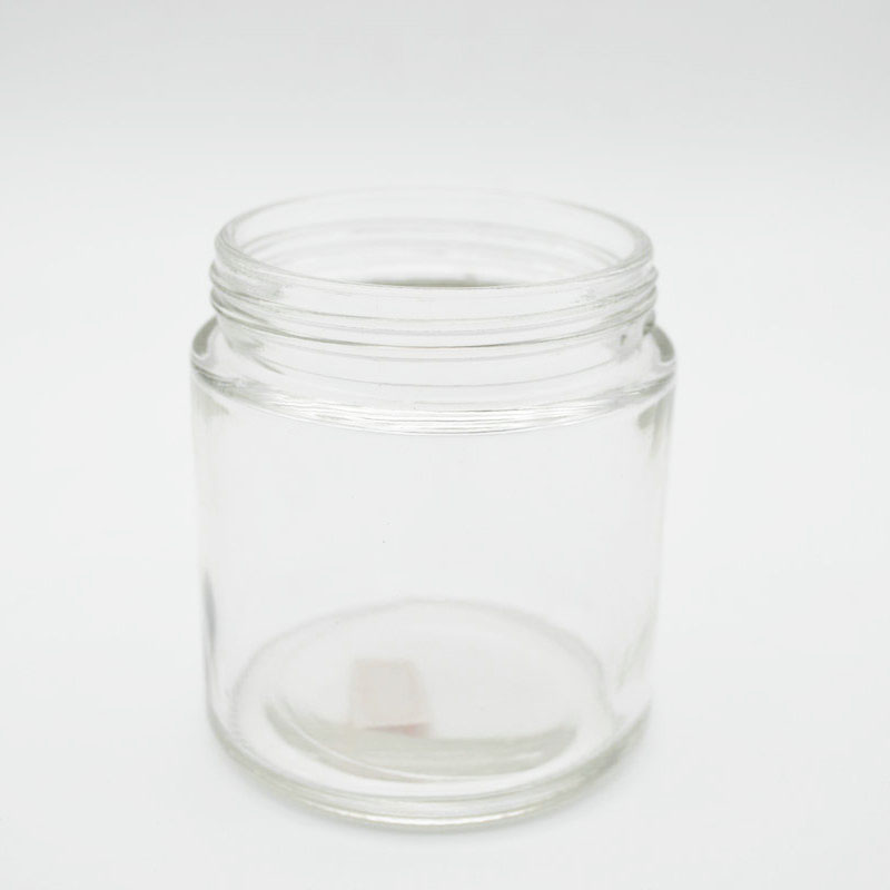 285ml clear glass jar for jam and pickle beans Flour and Sugar with black childproof lid