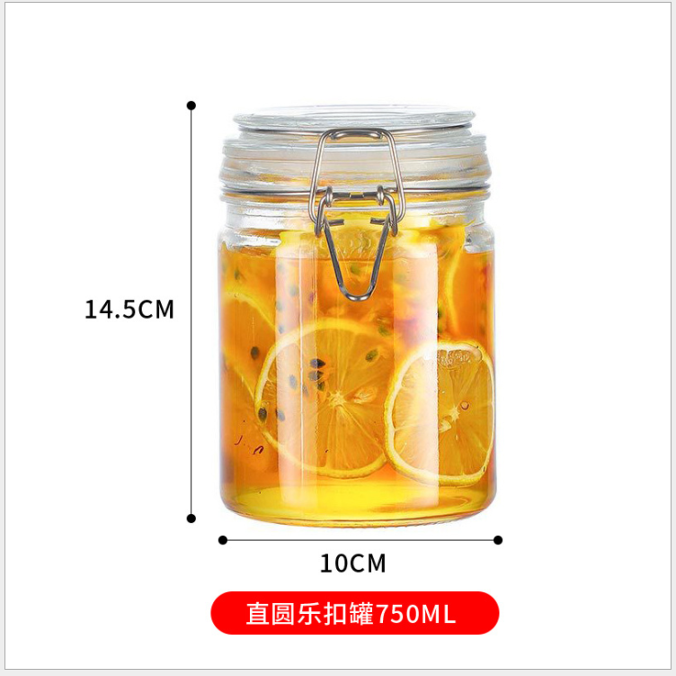 28oz 200ml decorate empty reusable kitchen air tight clear glass food storage container set wholesale in bulk round with lids