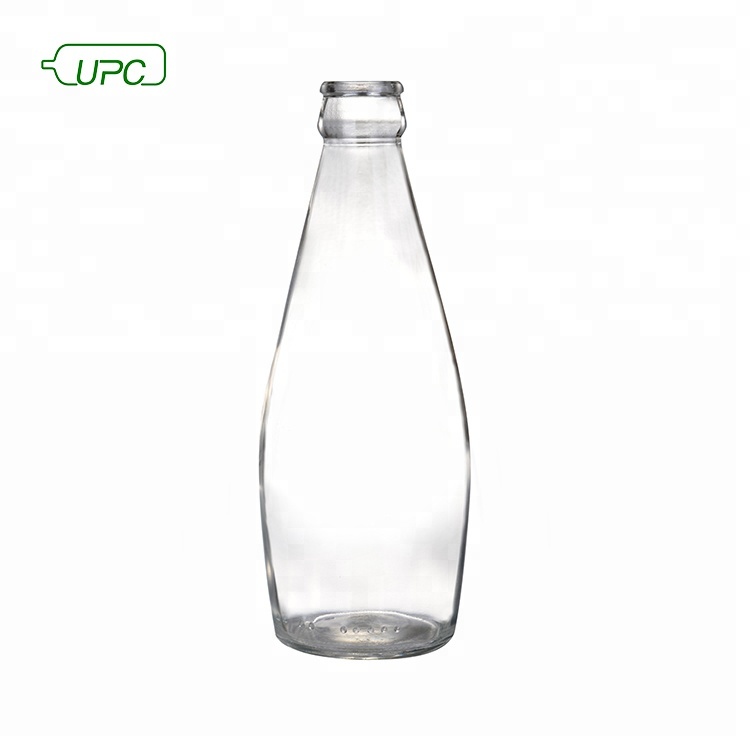 290ml Basil Seed Clear Glass Bottle Screw Cap Juice Hot Stamping Beverage