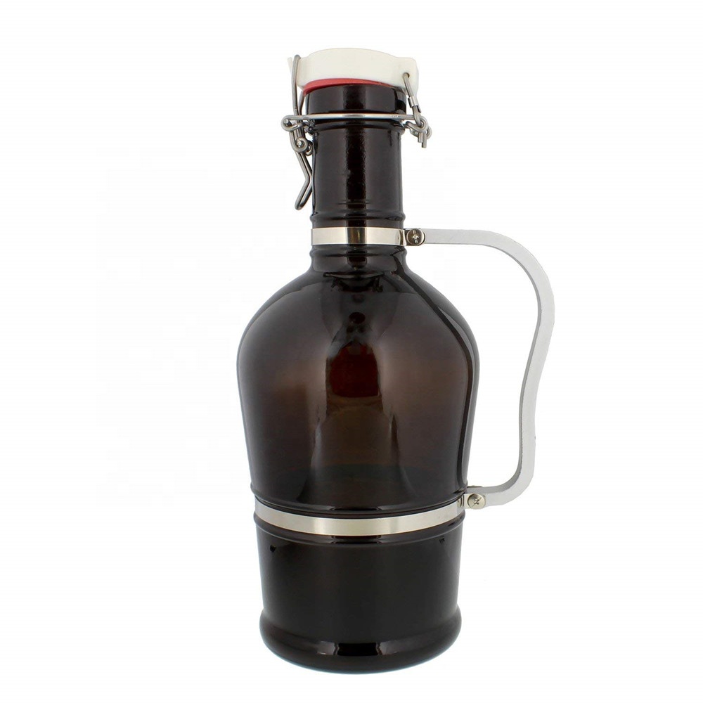 2L/ 2.5L beer growler glass with wood gift box packaging