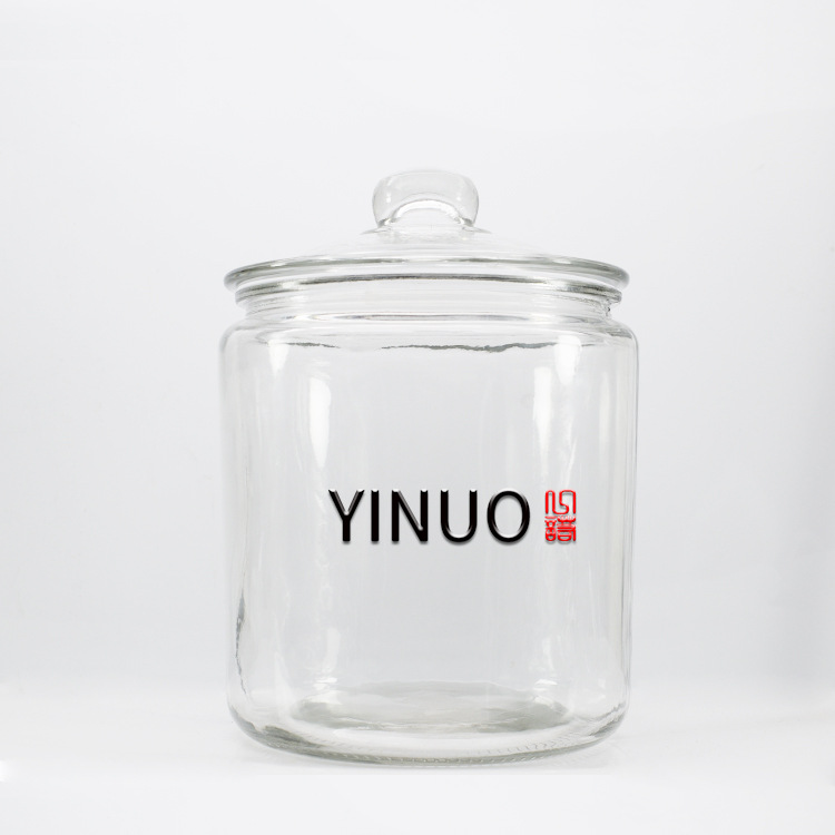 2L 4L Airtight Clear Glass Jars Serving For Rice Grains Cereal Flour Dampproof Glass Storage Canister