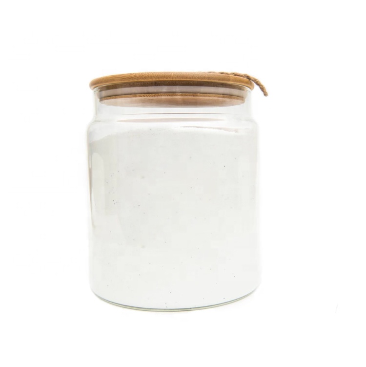 2L/4L Large pantry bathroom and laundry glass jar with bamboo lid