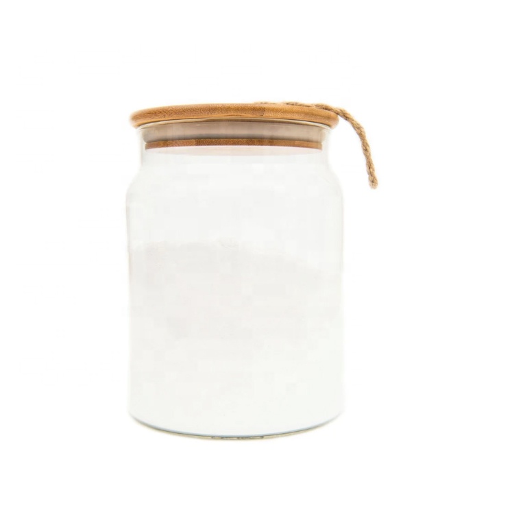 2L/4L Large pantry bathroom and laundry glass jar with bamboo lid