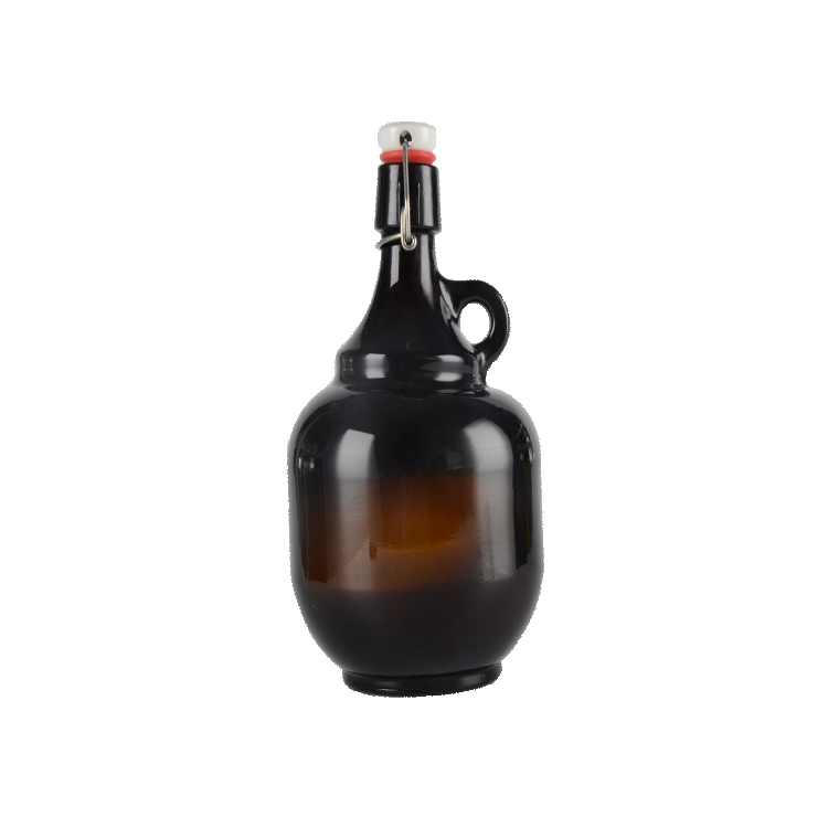 2L Gallon bottles Amber glass beer bottle California Glass Wine Bottles with Handle