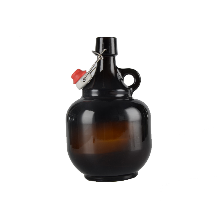 2L Gallon bottles Amber glass beer bottle California Glass Wine Bottles with Handle