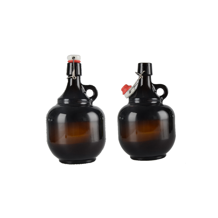 2L Gallon bottles Amber glass beer bottle California Glass Wine Bottles with Handle