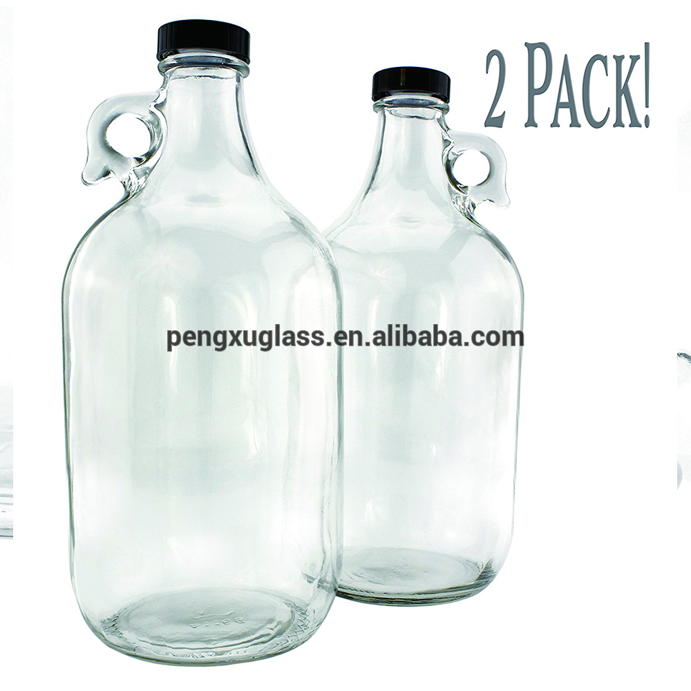 2L clear growler for beer wine storage wine 64 oz growler glass bottle