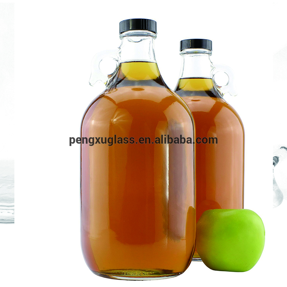 2L clear growler for beer wine storage wine 64 oz growler glass bottle