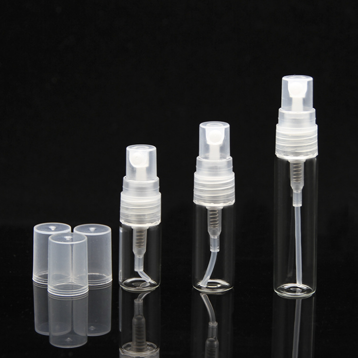 2ML 3ML 5ML 10ML Clear Glass Spray Bottle Portable Perfume Atomizer for Disinfection water