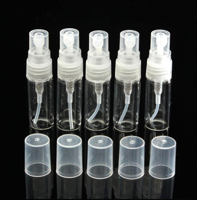 2ML 3ML 5ML 10ML Clear Glass Spray Bottle Portable Perfume Atomizer for Disinfection water