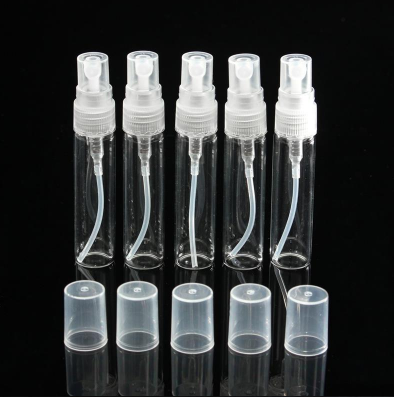 2ML 3ML 5ML 10ML Clear Glass Spray Bottle Portable Perfume Atomizer for Disinfection water