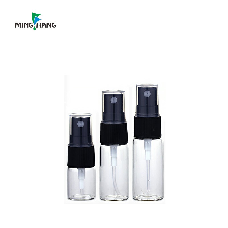 2ML 3ML 5ML 8ML 10ML amber clear tube glass perfume spray bottle with spray lid