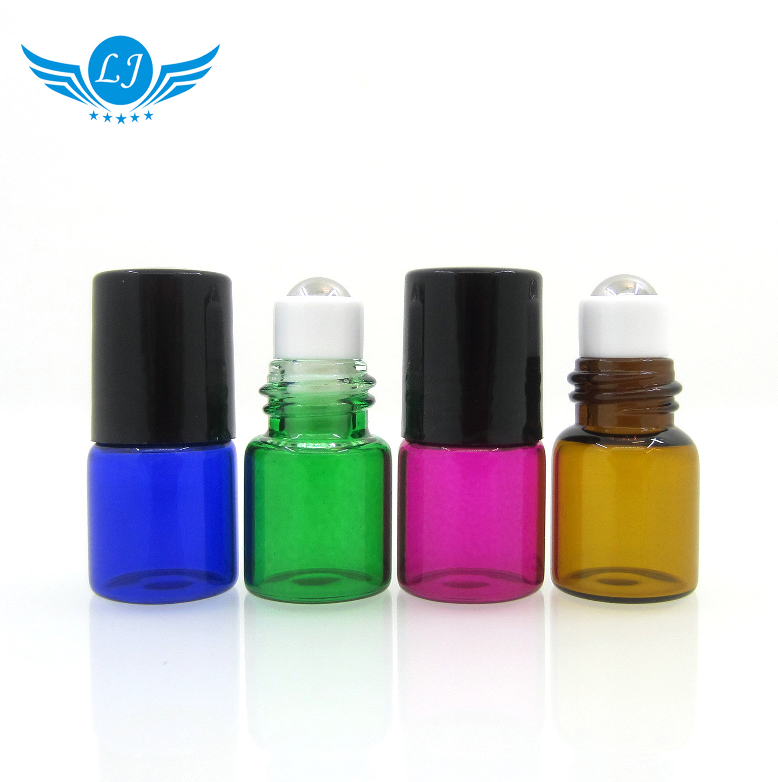 2ML 3ml 5ml Roll-On Empty Glass Bottle Clear Brown Color Rollon Metal Roller Ball Bottle