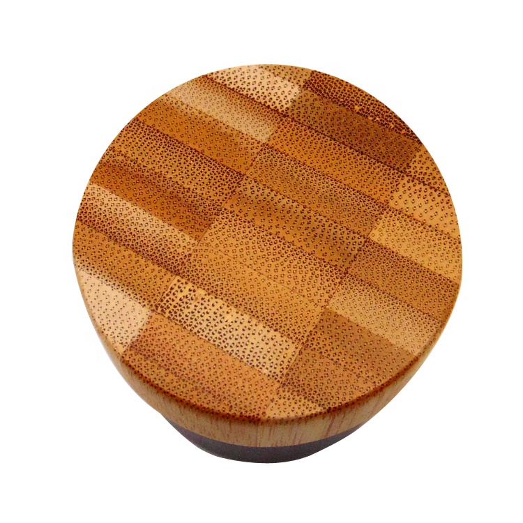 2OZ 60ML Airtight Black Cosmetic Container Glass Jar With Wooden Bamboo caps
