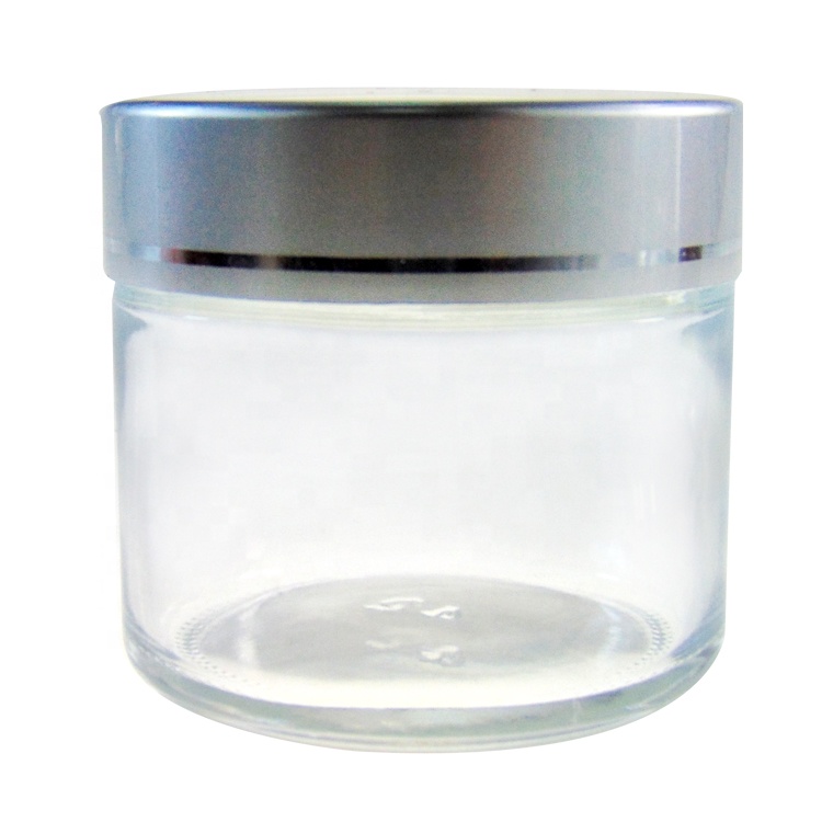 2OZ 60Ml Child Resistant glass cream jar 60g cosmetic glass jar 100 ml