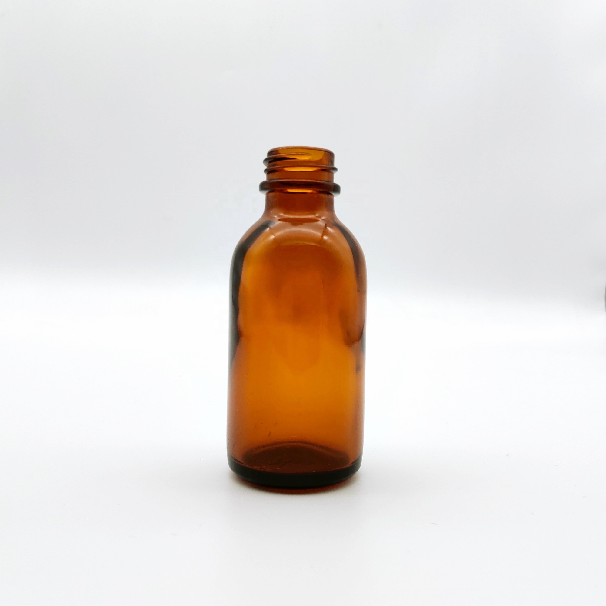 2OZ amber boston round glass bottle