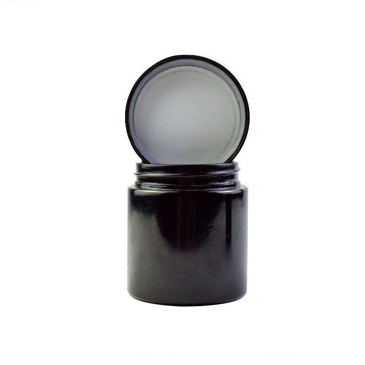 2OZ childproof violet UV black glass jar hemp cream flower child resistant china package wholesaler