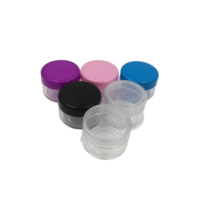 2g 3g 5g 10g 15g 20g 30g PS Transparent Clear Plastic Cosmetic Jars Empty Sample Container for Eye Cream, Eye Shadow